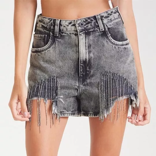 Short Jeans Destroyed - Preto