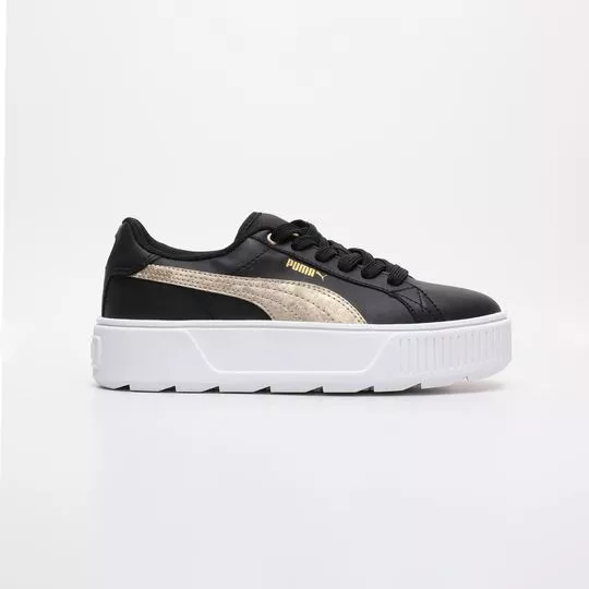 Tênis Karmen Space Metallics BDP- Preto & Dourado- Puma