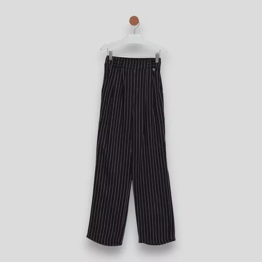 Calça Listrada- Preta & Branca- Vanilla Cream