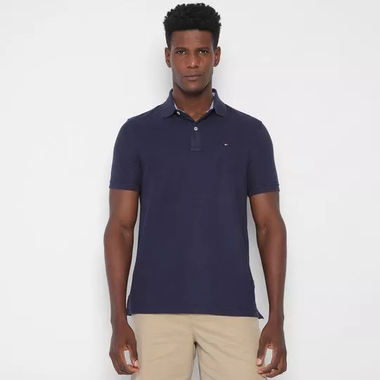 Polo Tommy Hilfiger®- Azul Marinho- Tommy Hilfiger