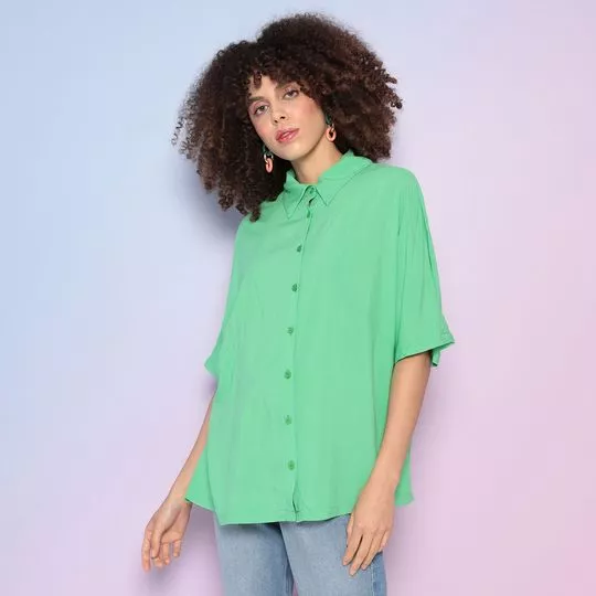 Camisa Oversized Lisa- Verde- Sommer