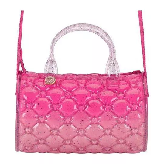 Bolsa Transversal Com Brilho- Rosa- Molekinha