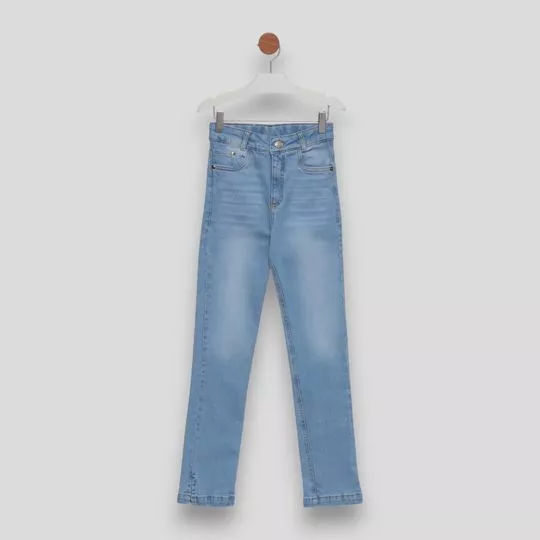 Calça Jeans Com Bolsos- Azul Claro- Vanilla Cream
