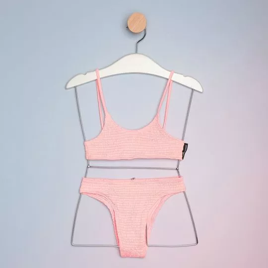 Biquíni Com Franzidos- Rosa- Vanilla Cream