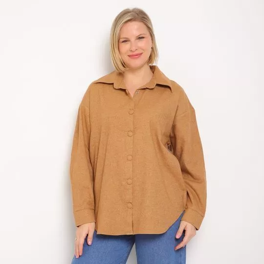 Camisa Com Botões- Caramelo- ZINCO