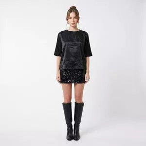 Blusa Open<BR>- Preta<BR>- Open