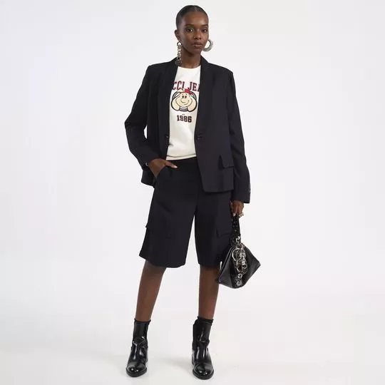 Blusão Moletom- Off White- Colcci Jeans