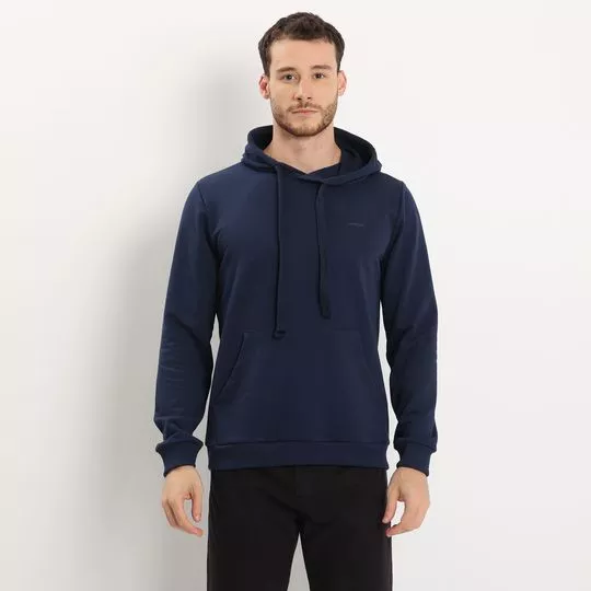Blusão Moletom- Azul- Colcci