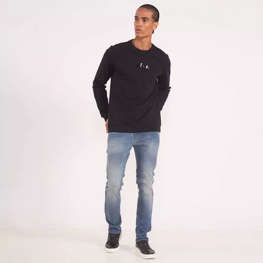 Blusão Moletom- Preta- Colcci