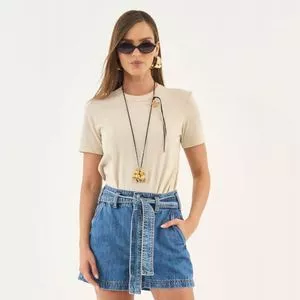 Camiseta<BR>- Off White<BR>- Colcci