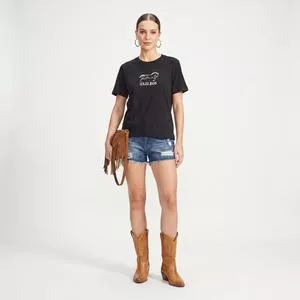 Camiseta<br /> - Preto<br /> - Colcci