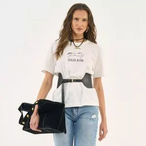Camiseta<br /> - Off White<br /> - Colcci