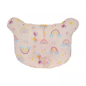 Travesseiro Anatômico Arco-Íris<BR>- Rosa Claro & Azul Claro<BR>- 4x24x22cm