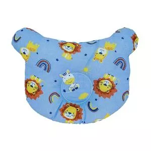 Travesseiro Anatômico Animaizinhos<BR>- Azul & Amarelo<BR>- 4x24x22cm