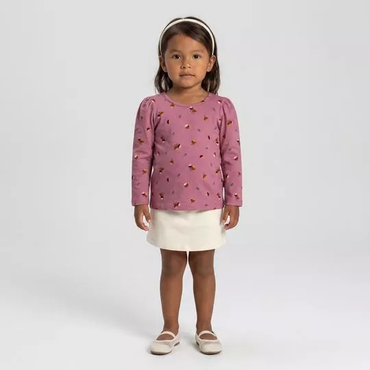 Blusa Feminina Estampa Geométrica- Rosa- Elian