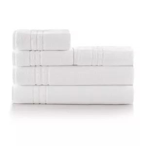 Jogo De Toalhas Profiline Golden<BR>- Branco<BR>- 48x85cm<BR>- 5Pçs<BR>- Teka