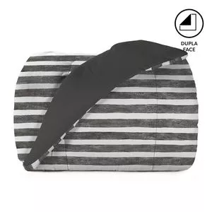Edredom Dupla Face Diamante Casal<BR>- Preto & Branco<BR>- 220x240cm<BR>- Teka