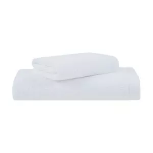 Jogo De Toalhas Dual Air<BR>- Branco<BR>- 2Pçs