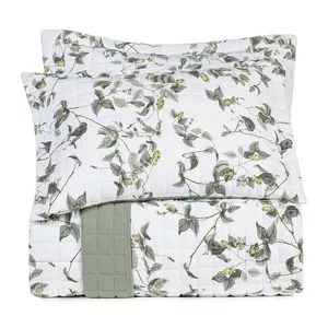 Colcha Malha Algodão Casal Serra-Clara<BR>- Verde <BR>- 210x240cm 50x70cm<BR>- Altenburg