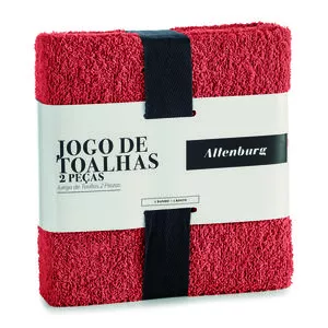 Jogo De Toalhas Tóquio<BR>- Vermelho<BR>- 2pçs