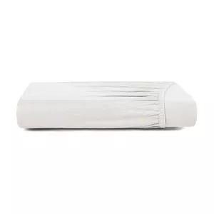 Lençol Com Elástico Básica Queen Size<BR>- Branco<BR>- 40x158x198cm