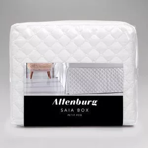 Saia Box Petit Poá King Size<BR>- Branca<BR>- 35x193x203cm<BR>- Altenburg