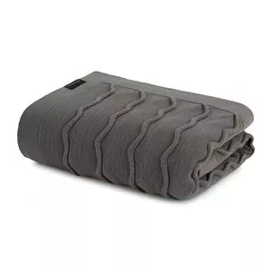 Peseira Tricô Serenité<BR>- Cinza Escuro<BR>- 220x70cm