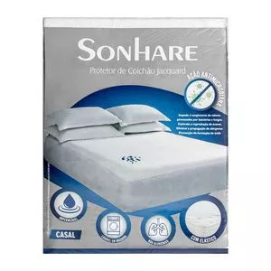 Protetor De Colchão Jacquard Solteiro<BR>- Branco<BR>- 190x90x30cm<BR>- Sultan