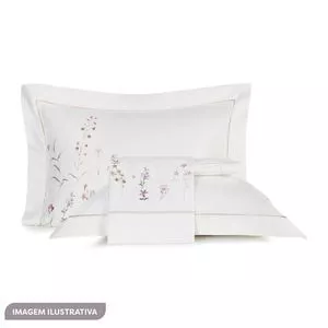 Jogo De Cama King Size<br /> - Branco<br /> - 4Pçs