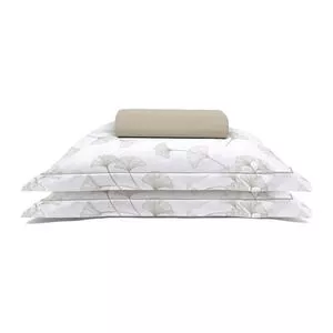 Jogo De Cama Casal Reflete Olga Percal 180 Fios 3 Peças<BR>- Multicolor <BR>- 138x188x30cm<BR>- Buettner