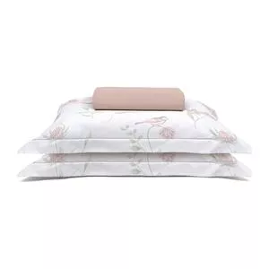 Jogo De Cama Casal Eliana Rose Reflete Percal 180 Fios<BR>- Multicolor <BR>- 138x188x30cm + 2x50x70cm<BR>- Buettner