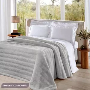 Manta Casal Wave<BR>- Prata<BR>- 220x240cm<BR>- Buettner