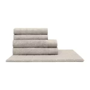 Jogo De Toalhas Banhão Bambu Nobre<BR>- Bege <BR>- 86x160cm<BR>- 5 Peças<BR>- Buettner