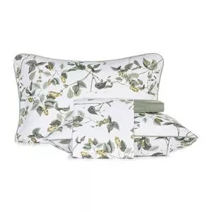 Jogo De Cama Malha Algodão Fio Penteado 4 Peças Serra-Clara<BR>- Verde<BR>- 2,10x2,40cm/1,38x1,88x30cm/50x70cm<BR>- Altenburg