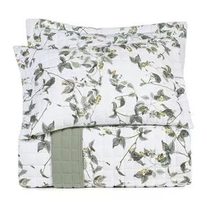 Conjunto De Colcha  Algodão Casal Serra-Clara<BR>- Verde<BR>- 210x240cm 50x70cm<BR>- Altenburg
