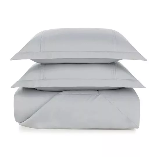 Conjunto De Colcha Naxos King Size- Cinza Claro- 3Pçs
