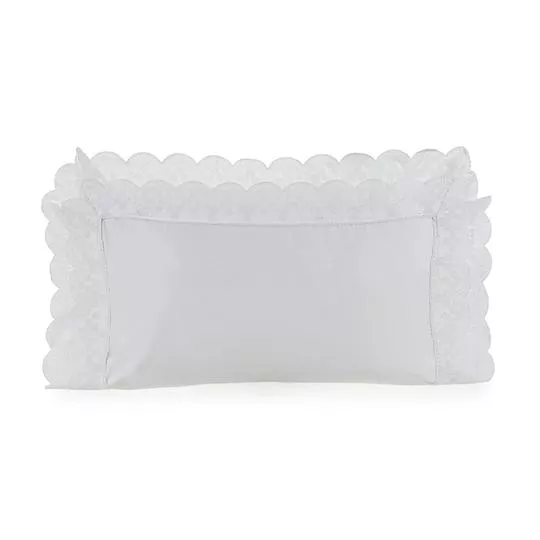 Fronha Algodão Goielli- Branco- 0,1x22x38cm- Trussardi