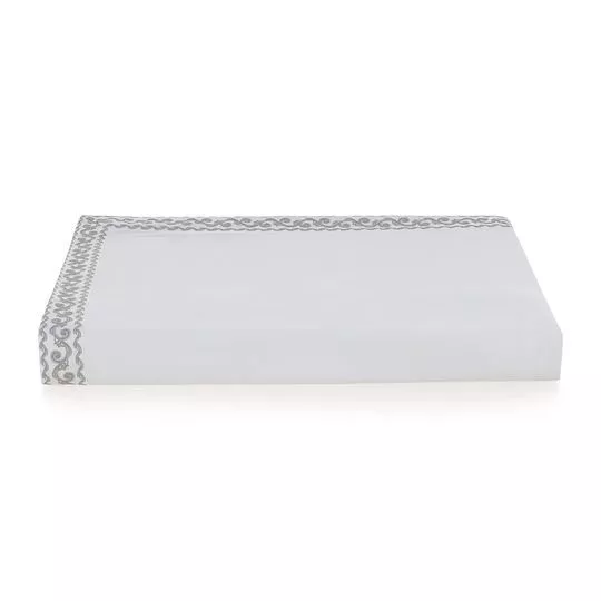 Jogo De Capa De Edredom Algodão Imperattore King- Branco- 10x44x44cm- Trussardi