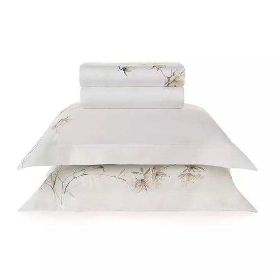 Jogo De Cama Queen Azalea Bambu Trussardi- Branco- 10x44x44cm