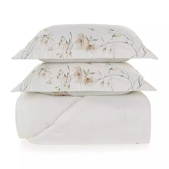 Jogo De Colcha Azalea Bambu King- Branco- 27x52,5x67cm- Trussardi