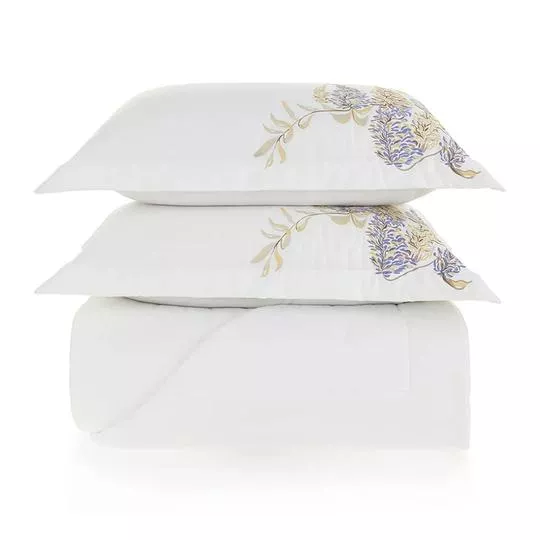 Jogo De Colcha Algodão Margutta Queen- Branco- 27x52,5x67cm- Trussardi