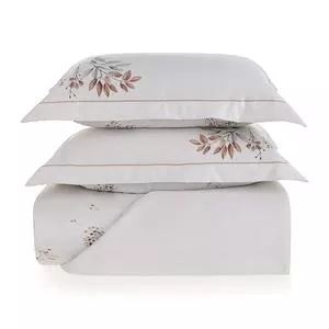 Jogo De Colcha Algodão Savello Trussardi<BR>- Branco<BR>- 27x52,5x67cm<BR>- Trussardi