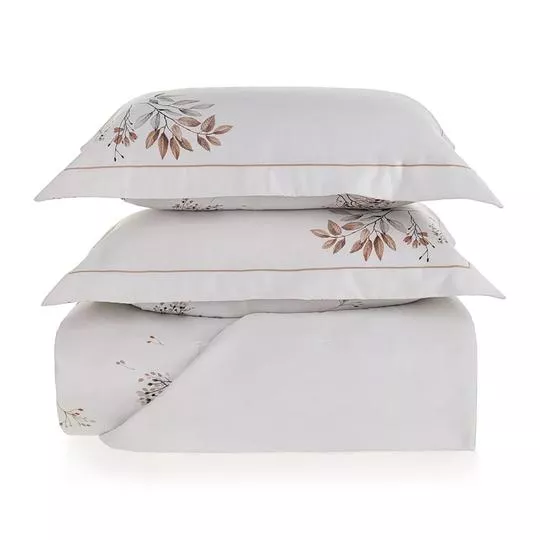 Jogo De Colcha Algodão Savello Trussardi- Branco- 27x52,5x67cm- Trussardi