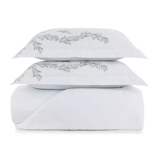 Jogo De Colcha Pistacia Queen- Branco- 260x280cm- 3Pçs- Trussardi