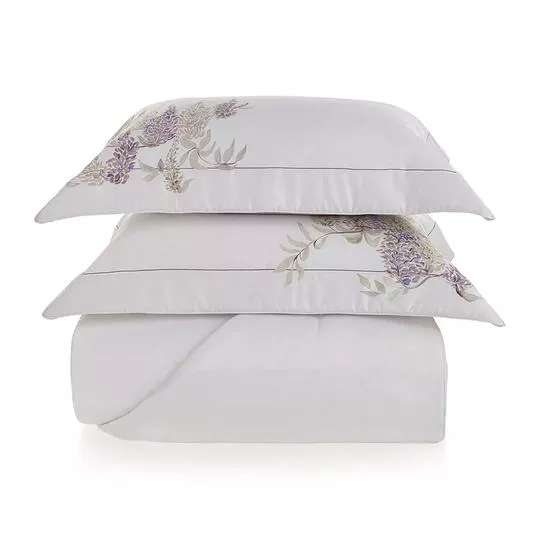 Jogo De Colcha Algodão Trastevere Queen- Branco- 27x52,5x67cm- Trussardi