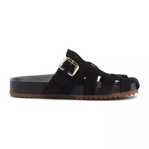 Mule Fechada Camurça<BR> - Preto<BR> - Anacapri