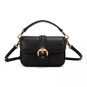 Bolsa Transversal New Floater Texturizada<BR>- Preto<BR>Pequena<BR>- Degalls