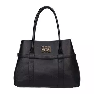 Bolsa de Ombro G New Floater Texturizada<BR>- Preto<BR>- Degalls