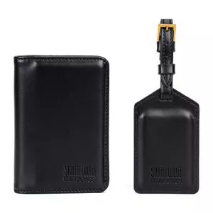 Porta Passaporte Com Tag<BR>- Preto<BR>- 14x10x1cm<BR>- Santa Lolla
