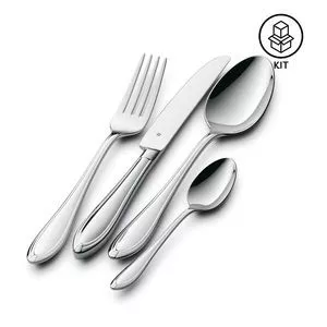 Faqueiro Verona<BR>- Inox<BR>- 60Pçs